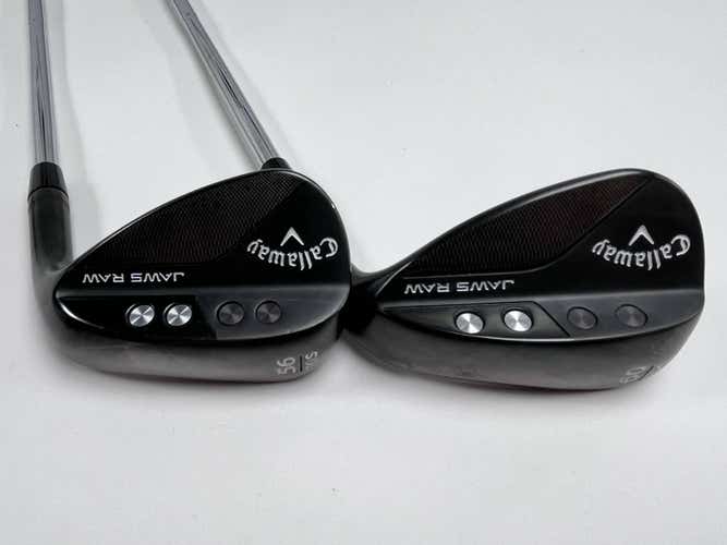 Callaway Jaws Raw Black Plasma Wedge Set 56* 10 60* 8 S400 Stiff Steel Mens RH