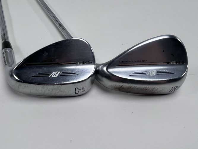 Titleist Vokey SM9 Tour Chrome Wedge Set 52* 8 56* 10 Wedge Steel Mens RH