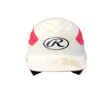 Used Rawlings 6 1/2-7 1/2 Batting Helmet No Mask White SM 11760-S000090903