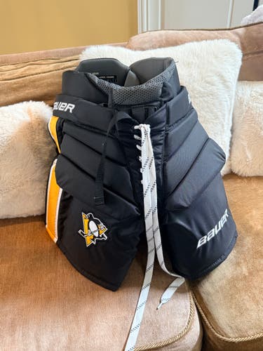 Intermediate Large Bauer Elite Hockey Goalie Pants Pro Stock (New) - Pittsburgh Penguins Elite