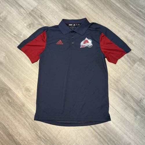 New Navy Adidas Colorado Avalanche Men’s Small Polo