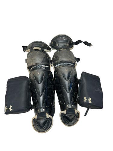 Used Under Armour UALG-YVS Catchers Leg Guards Black Youth 11835-S000207249
