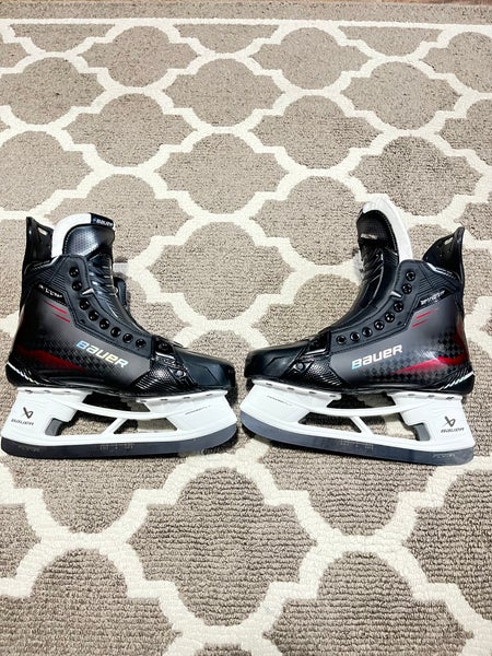 Red 2024 Bauer Supreme Shadow Hockey Skates Pro Stock 9 (New)