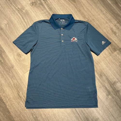 New Baby Blue Adidas Colorado Avalanche Men’s Small Polo