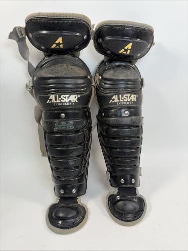 All-Star League Series Baseball Catchers Leg Guards, 17", Black