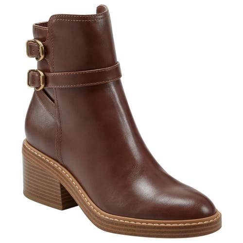 Marc Fisher Marieta Boots Women's US 10 M Dark Natural Block Heel Booties RG242