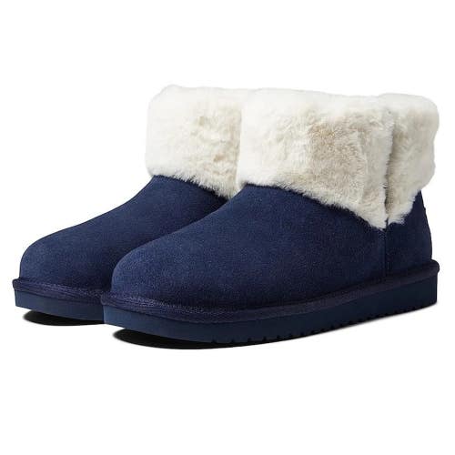 Koolaburra by UGG Aubrei Mini Boots Women's US 5 M Blue Faux Fur Lined RG244