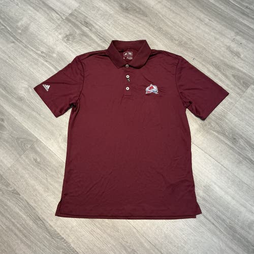 New Maroon Adidas Colorado Avalanche Men’s Small Polo