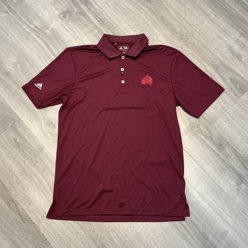 New Maroon Adidas Colorado Avalanche Monochrome Men’s Small Polo
