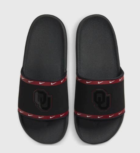 Size 12M/13.5W - Nike Offcourt Slide OU Oklahoma Sooners Sandals (NO BOX) DD0536