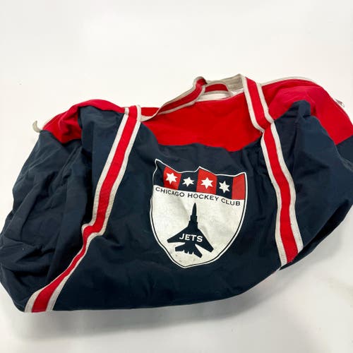 Used Navy/Red/White Chicago Jets Hockey Club Player Bag | R244
