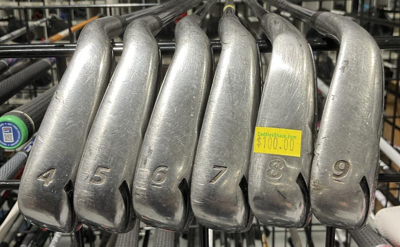 Tour Edge Hot Launch 4-9 Irons Set KBS TOUR 90 Regular Flex Steel Shaft RH USED