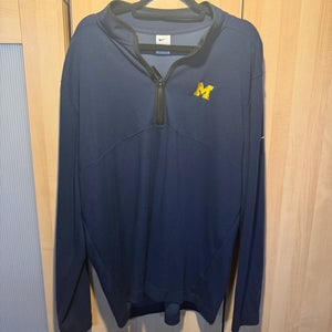University of Michigan Blue XXL Adult Unisex Nike Long Sleece Quarter Zip (Used)