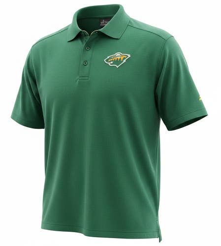 Fanatics Minnesota Wild Polo Shirt Retro Green (New) 1762