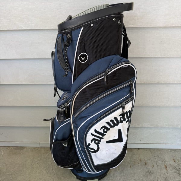 Callaway Org 14 Golf Cart Bag 14 Way Dividers Blue Black White Cooler Pocket