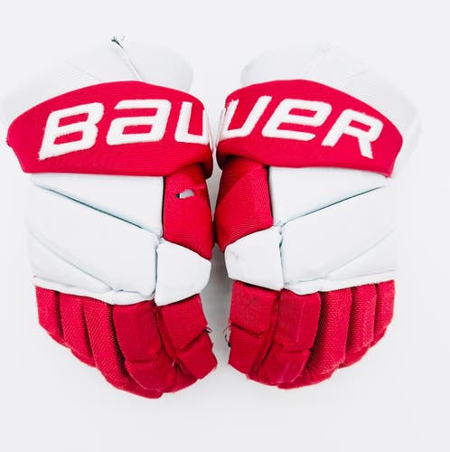 Boston University Bauer Vapor Hyperlite Hockey Gloves-13"-Single Layer Palms