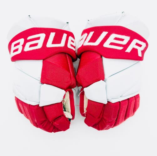 Boston University Bauer Vapor Hyperlite Hockey Gloves-13"-Single Layer Palms