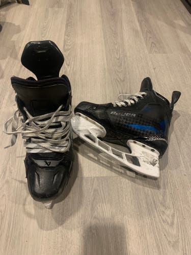 Blue 2024 Bauer Supreme Shadow Hockey Skates Extra Wide Width 7.5 (Used)