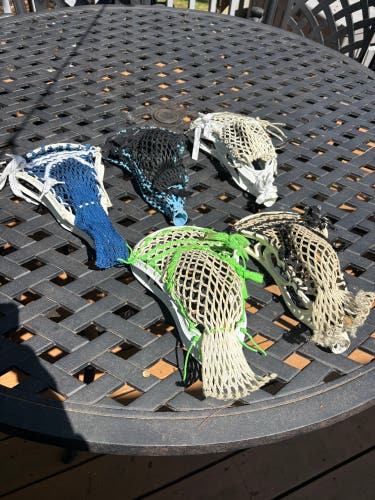 Five Used Lacrosse Heads - STX Warrior Reebok