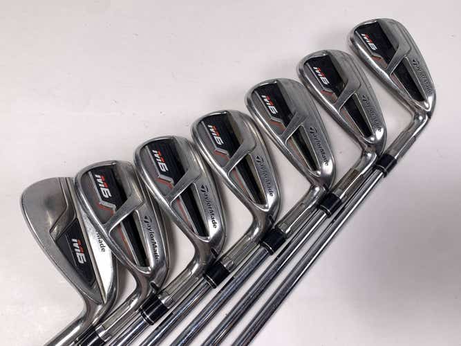 TaylorMade M6 Iron Set 5-PW+AW KBS Max 85g Regular Steel RH Midsize Grips +1.5"