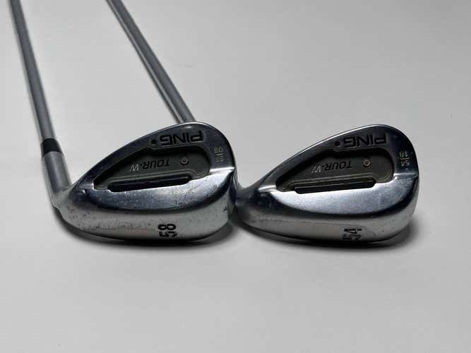 Ping Tour-W Brushed Silver Wedge Set 54*10 | 58*8 Maroon Dot 5* Up Reg RH +1''