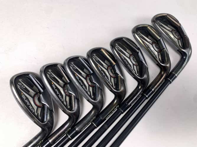 TaylorMade Burner 2.0 Iron Set 6-PW+AW+SW SuperFast 65g Stiff Graphite Mens RH