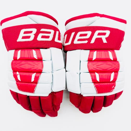 Boston University Bauer Pro Series Hockey Gloves-14"-Single Layer Palms