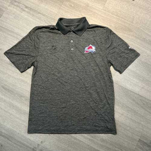 New Grey Fanatics Colorado Avalanche Men’s Medium Golf Polo