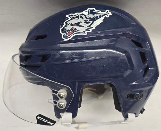 CCM TACKS 710 PRO STOCK HOCKEY HELMET MEDIUM NAVY WOLFPACK #15 (15112)