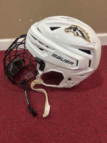 Western Michigan Medium Bauer Re-Akt 155 Helmet Pro Stock Item#WMWH4