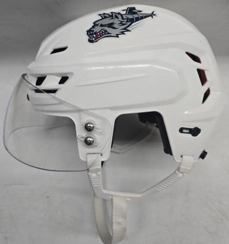 CCM TACKS 710 PRO STOCK HOCKEY HELMET MEDIUM WHITE WOLFPACK #60 $169.00 (15114)