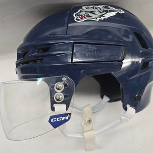 CCM SUPER TACKS X PRO STOCK HOCKEY HELMET SMALL NAVY WOLFPACK #13 (15116)