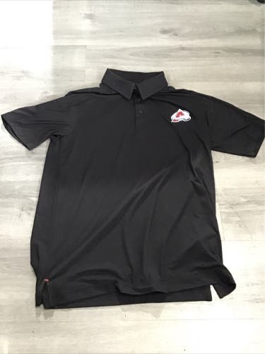 New Black Fanatics Colorado Avalanche Men’s Large Golf Polo