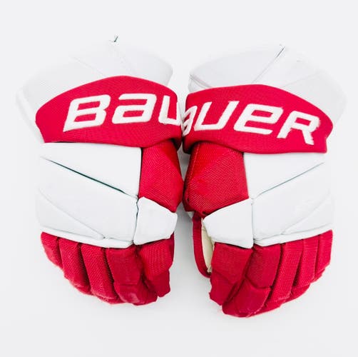 Boston University Bauer Vapor Hyperlite Hockey Gloves-14"-Single Layer Palms