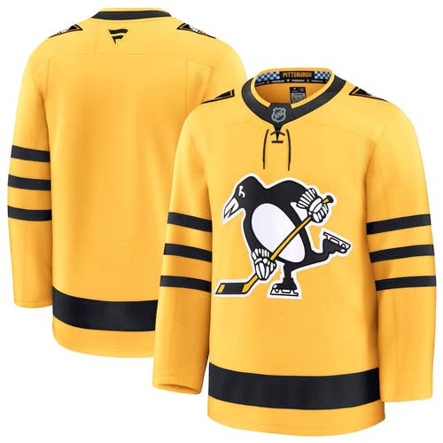 Pittsburgh Penguins Fanatics Alternate Premium Jersey - Gold Size 54 NWT