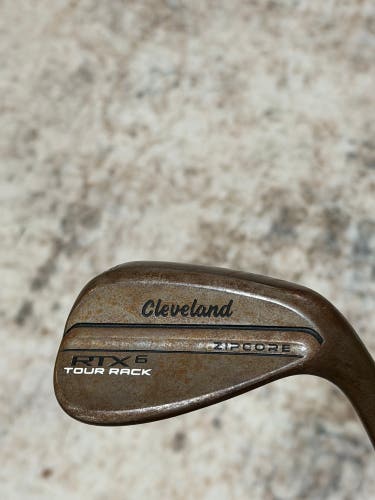 Men's 2021 Cleveland Cleveland RTX 6 ZipCore Tour Rack Raw Right Handed Wedge Stiff Flex 52 Degree S