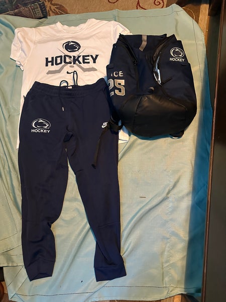 Nike (Used) Penn State Hockey Team Issued player Backpack, T-shirt, pants (Bundle)