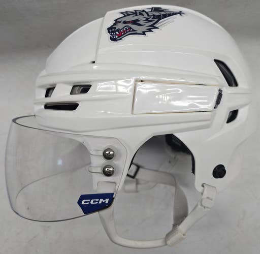 CCM TACKS 910 PRO STOCK HOCKEY HELMET MEDIUM WHITE WOLFPACK (15120)