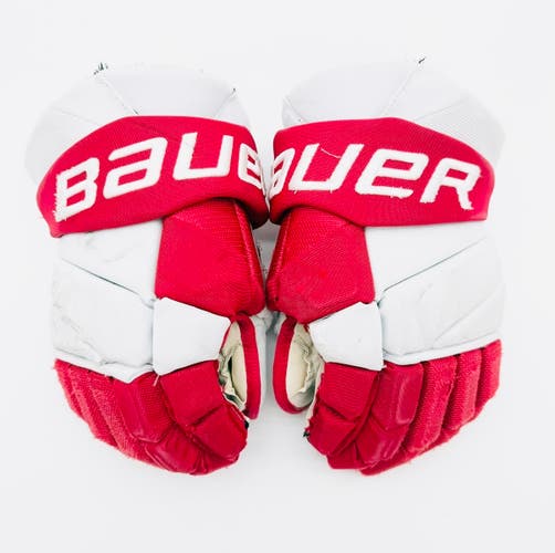 Boston University Bauer Vapor Hyperlite Hockey Gloves-14"-Single Layer Palm