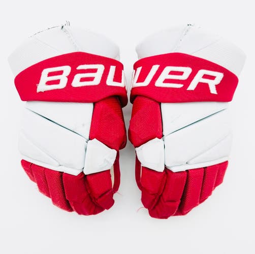 Boston University Bauer Vapor Hyperlite Hockey Gloves-14"-Single Layer Palms