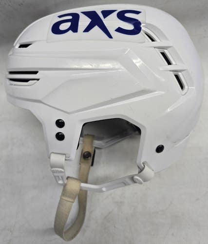 WARRIOR ALPHA ONE PRO STOCK HOCKEY HELMET WOLFPACK WHITE MEDIUM USED #21 (2) (15123)