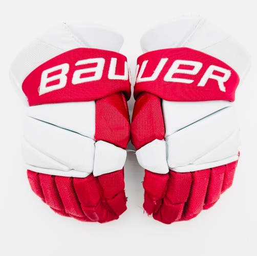 Boston University Bauer Vapor Hyperlite Hockey Gloves-14"-Single Layer Palms