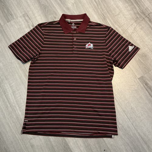 New Maroon Adidas Colorado Avalanche Men’s Medium Polo
