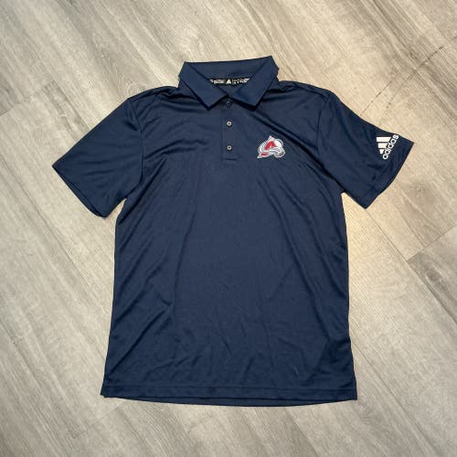 New Navy Adidas Colorado Avalanche Men’s Medium Golf Polo