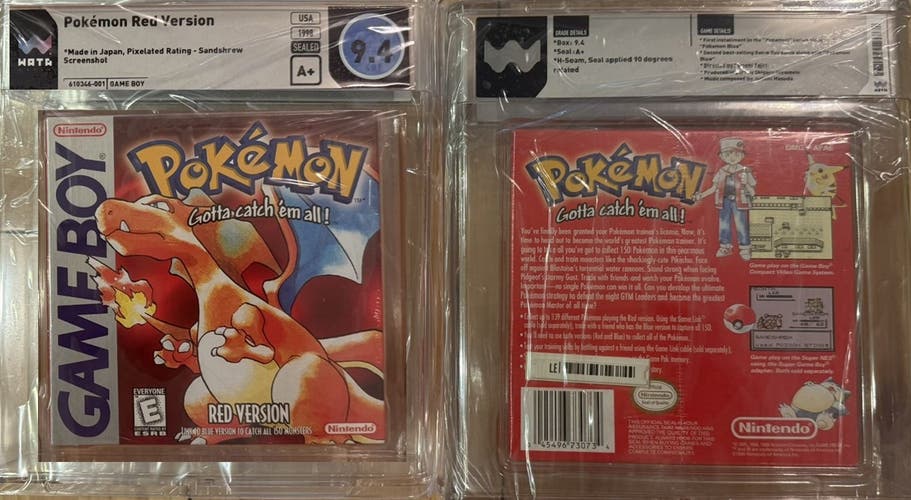 (New) Factory Sealed  Graded gameboy Pokemon Red game