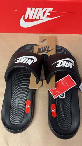 Black Unisex Size M 11.0 (W 12.0) Adult Nike Sandals (New)