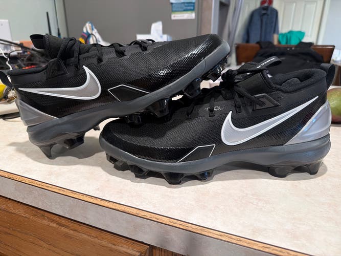 Nike Force Trout 9 Elite MCS Baseball Cleats Black Silver FZ0884-001 Men’s Sz 13 NEW