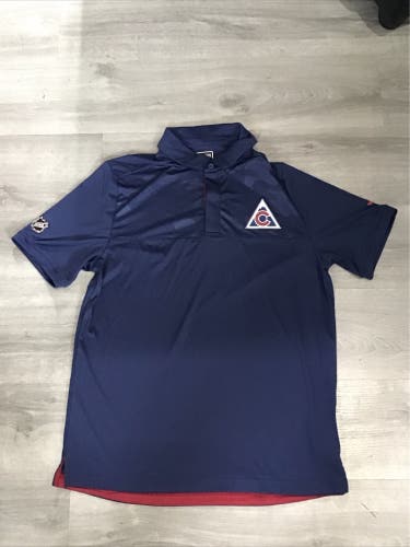 New Navy Fanatics Colorado Avalanche Camo Alternate Logo Men’s Large Golf Polo