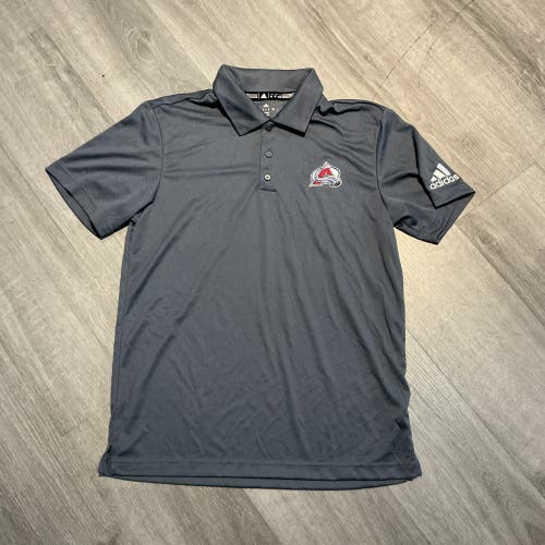 New Gray Adidas Colorado Avalanche Medium Golf Polo