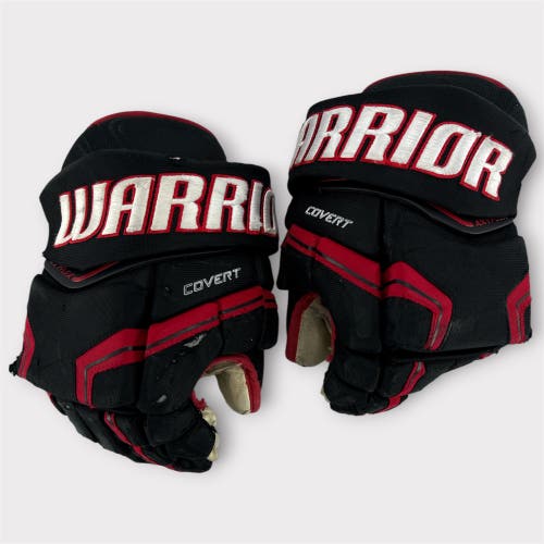Pro Stock Used 13" Warrior Covert QRE20 Pro Bloomington Bison Hockey Gloves